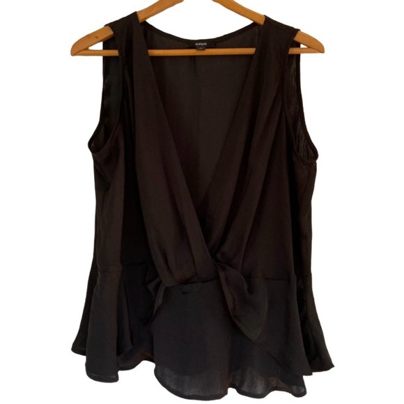 Alfani Tops - {Alfani} Black Silky Flowy Tank Top - Large